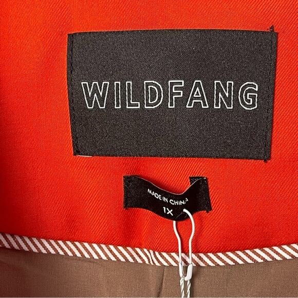 NWT Wildfang Empower Blazer - Bold Orange w/ Black Stripes, Size 1X - Picture 7 of 11